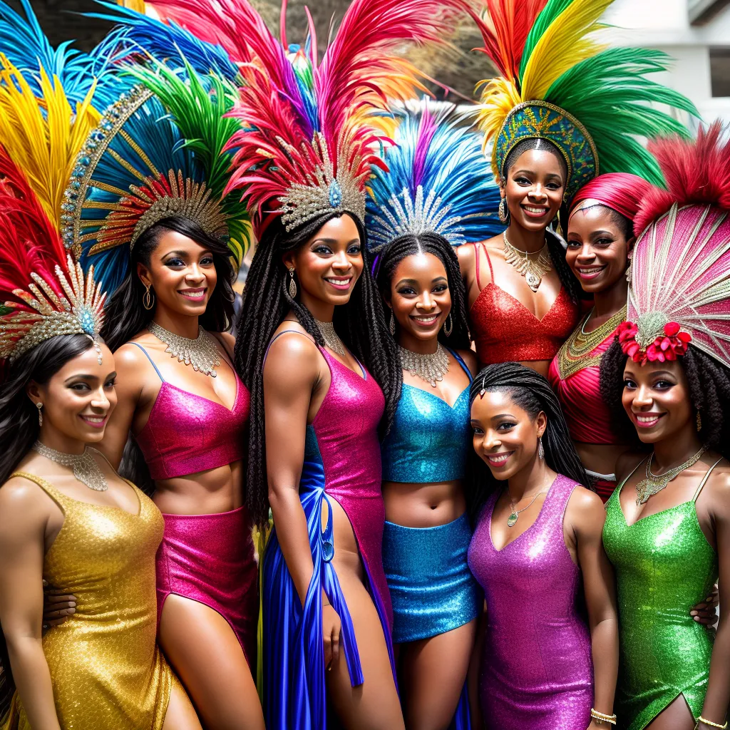 Carnaval amigos escolha roupas coloridas