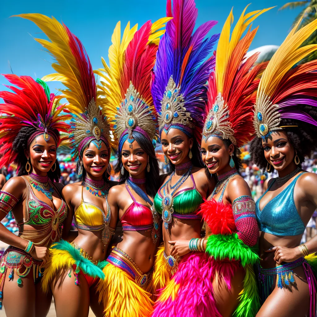 Carnaval brasileiro roupas coloridas
