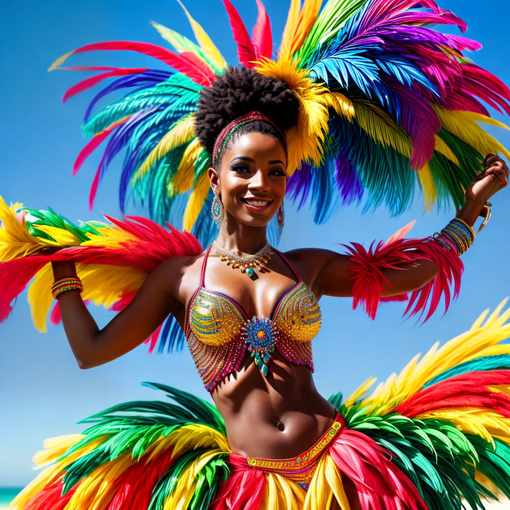 Samba dancer praia sol carnaval