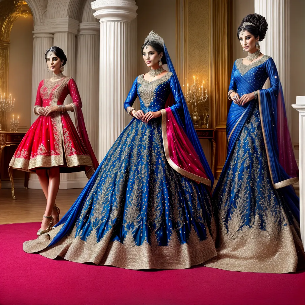 Fantasias luxuosas variedade cores designs