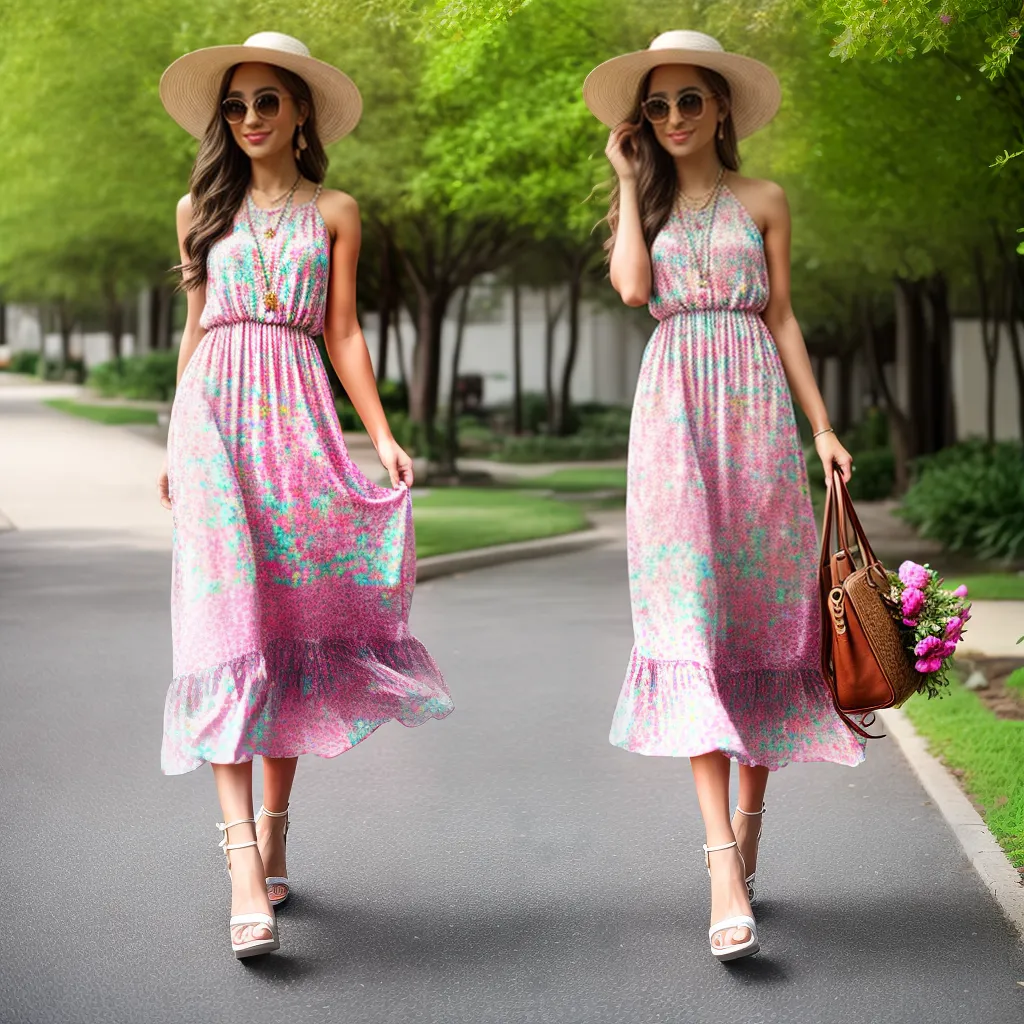 Look primavera vestido floral chapéu