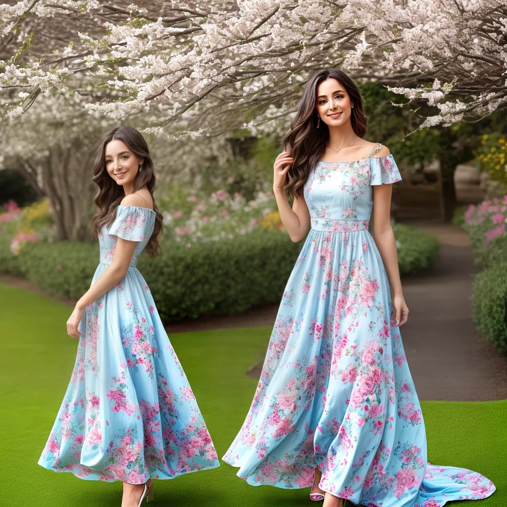Modelo vestido floral jardim primavera