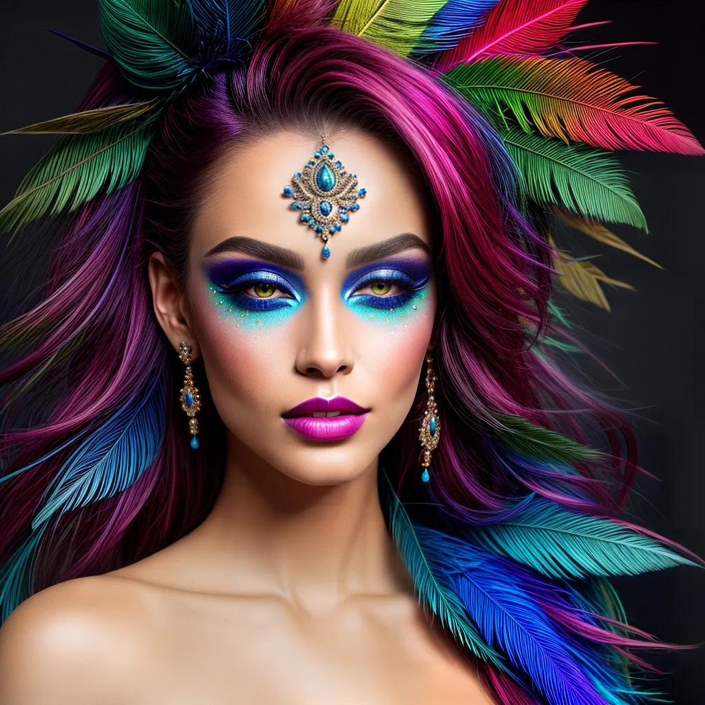 Maquiagem fantasia modelo cores brilho