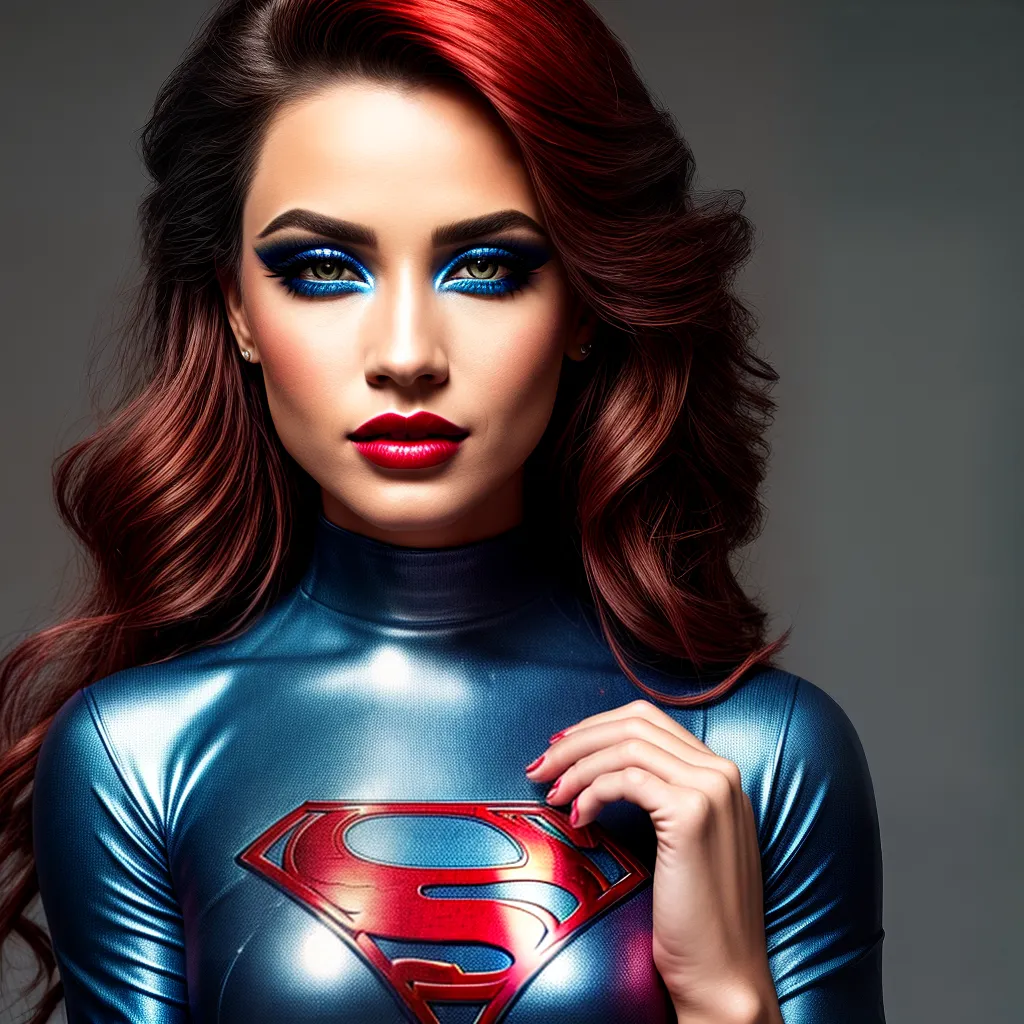 Maquiagem superheroina ousada vibrante