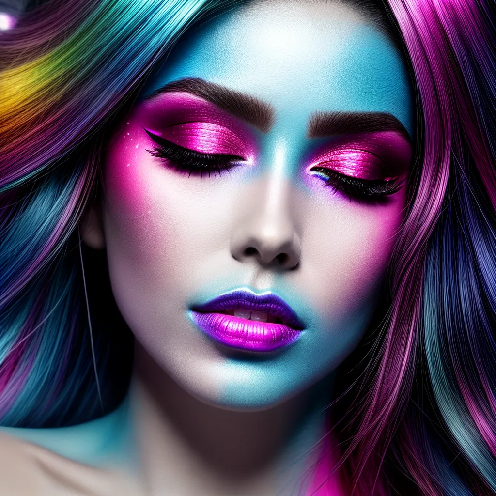 Maquiagem neon fantasia mulher