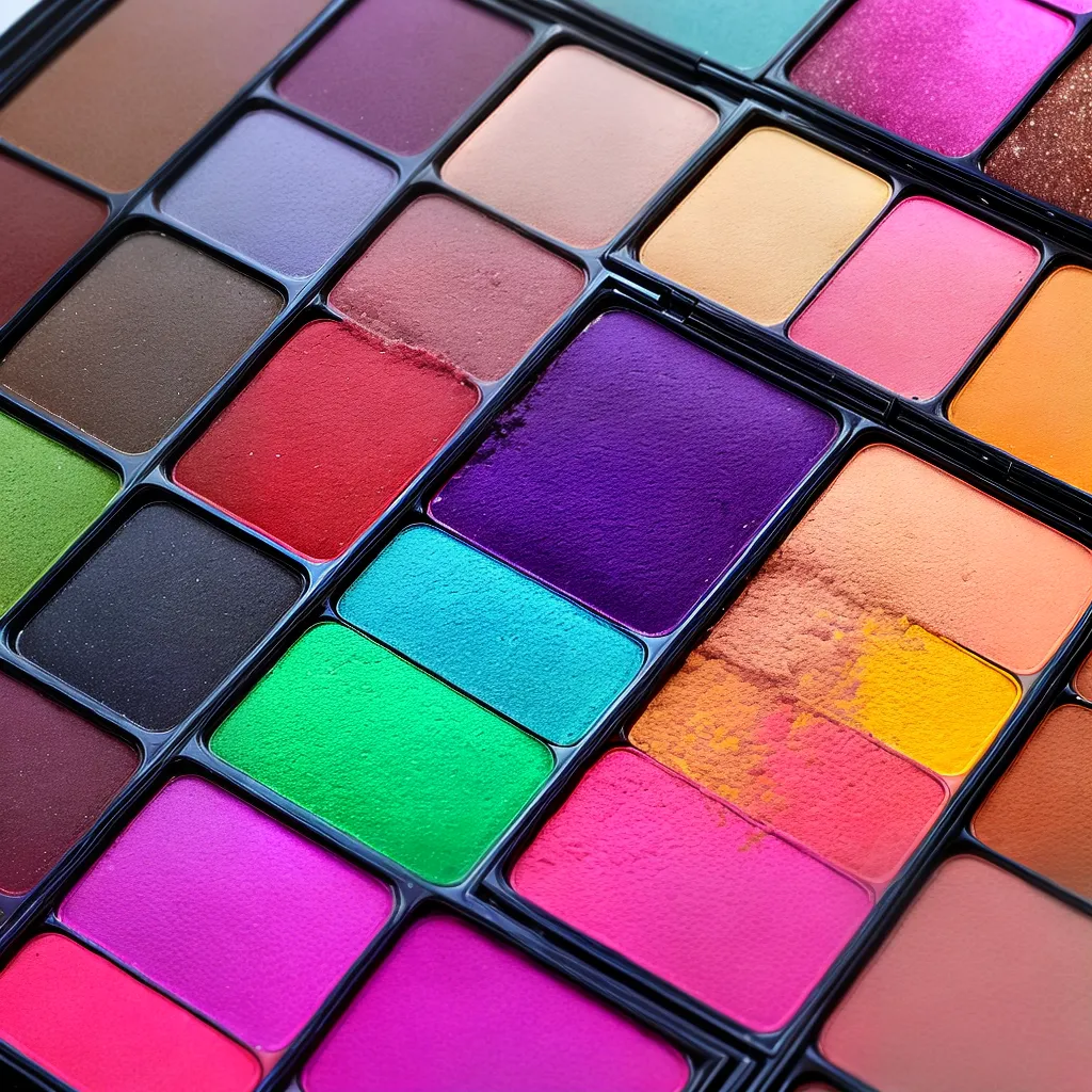 Paleta maquiagem fantasia cores brilho