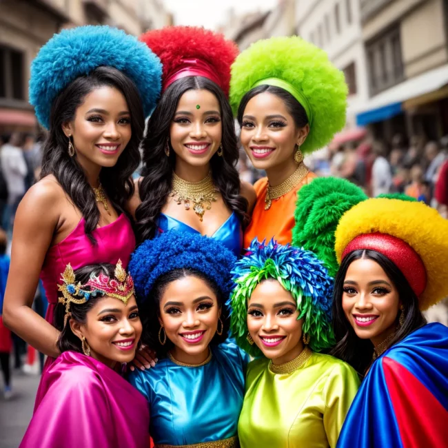 Crianças fantasias carnaval alegria
