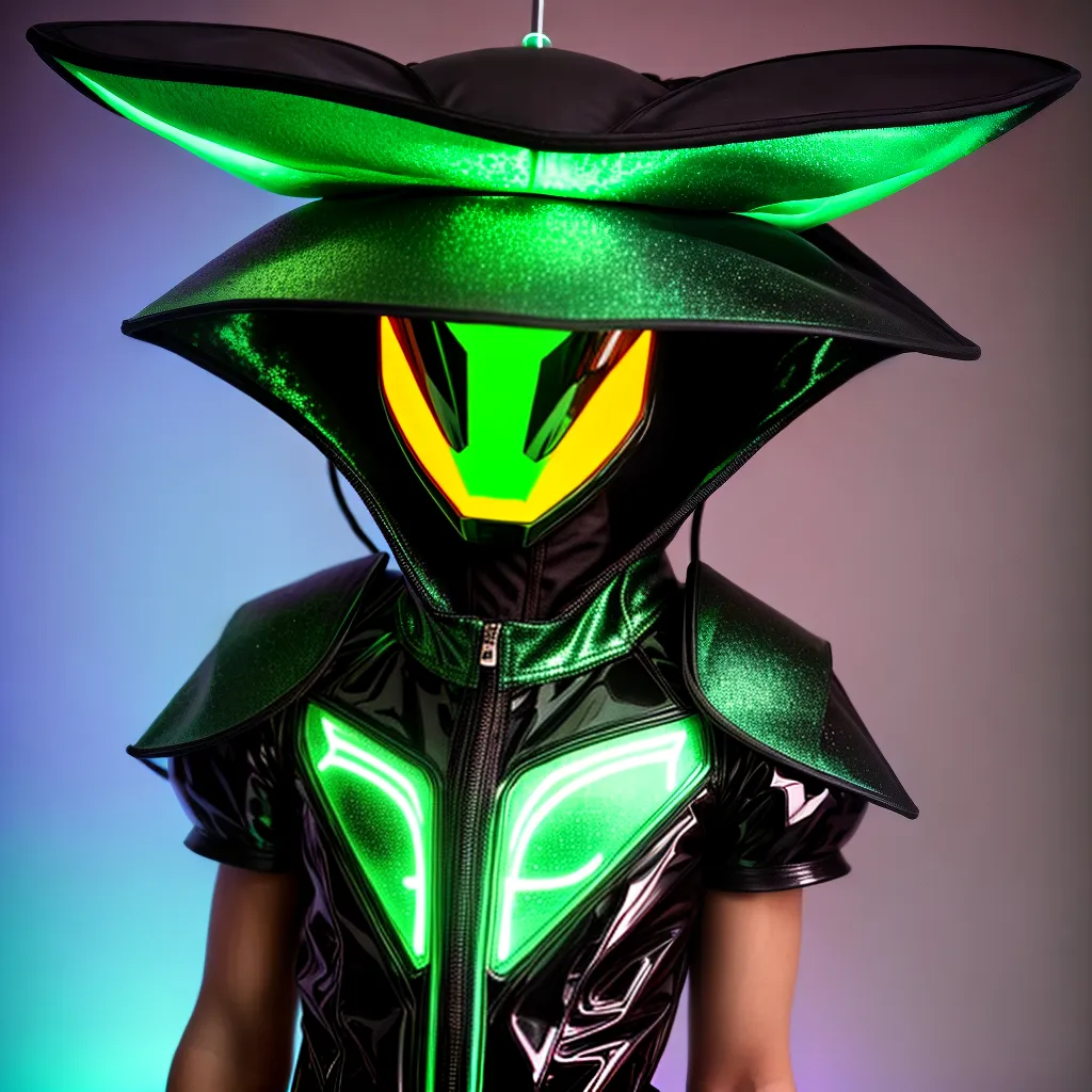 Fantasia alien diy brilho neon