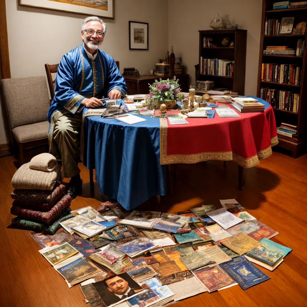 Costura historica mesa ferramentas livros