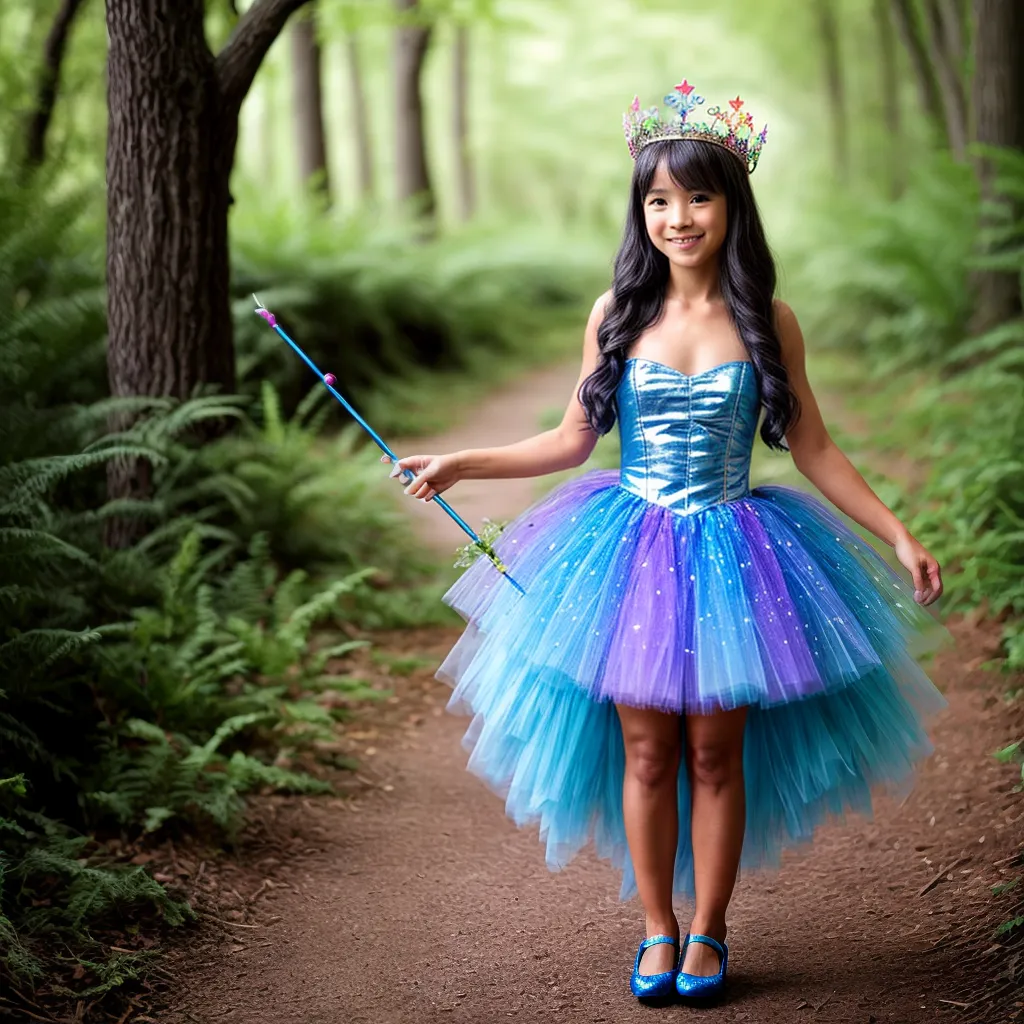 Menina fada tutu coroa flores