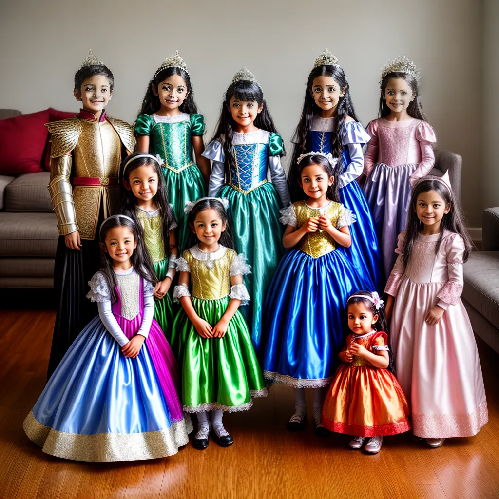 Crianças fantasias caseiras sorrindo