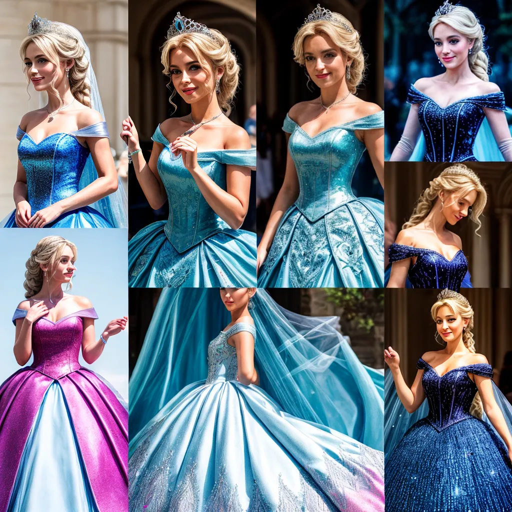 Fantasias princesas coloridas brilho