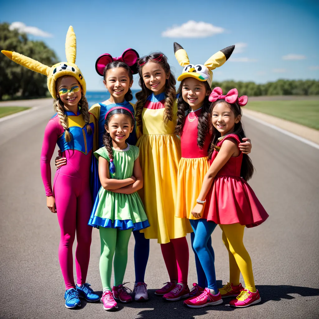 Crianças personagens animados sorriso alegria