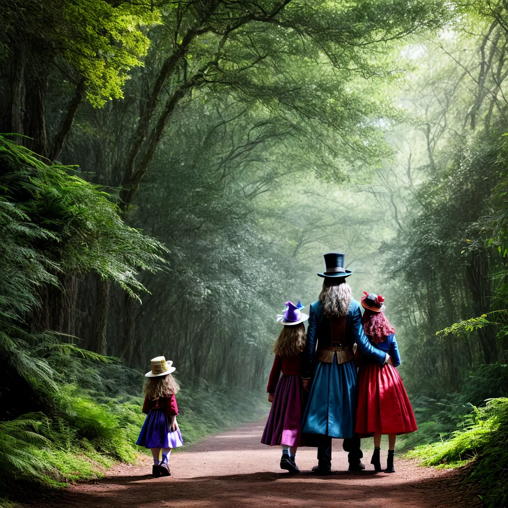 Personagens infantis ilustração floresta mágica