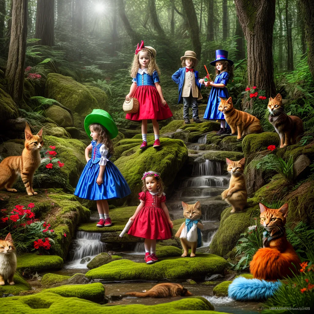 Personagens infantis floresta mágica