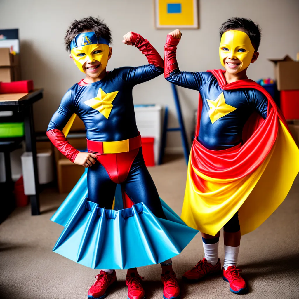 crianca super heroi sorriso artesanato Criança super herói sorriso artesanato