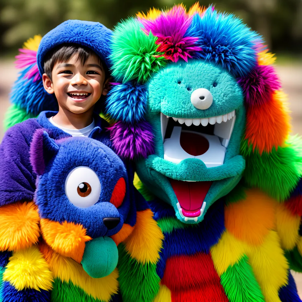 Menino monstro sorriso imaginação