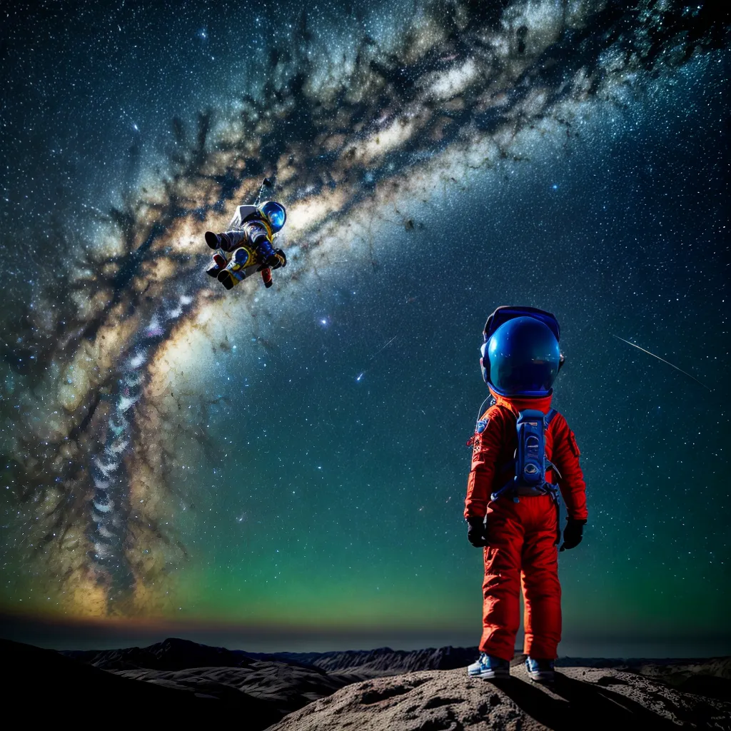 Menino astronauta estrelas imaginação