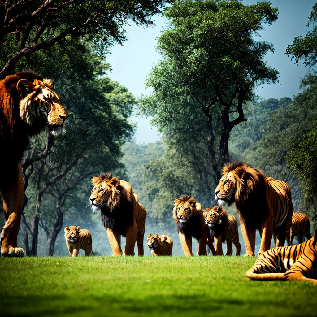 Crianças animais selva brincadeira