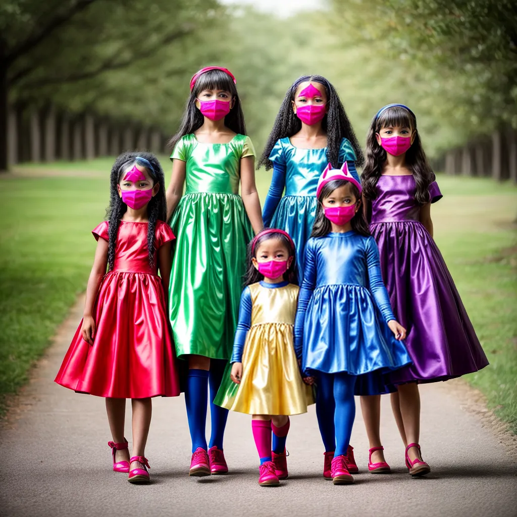 Crianças personagens icônicos imaginação