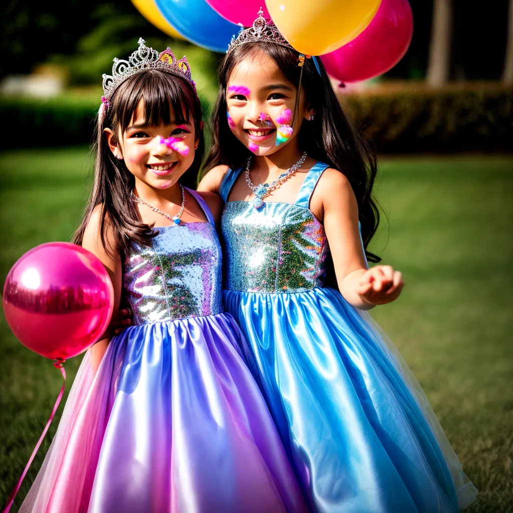 Menina princesa balões varinha