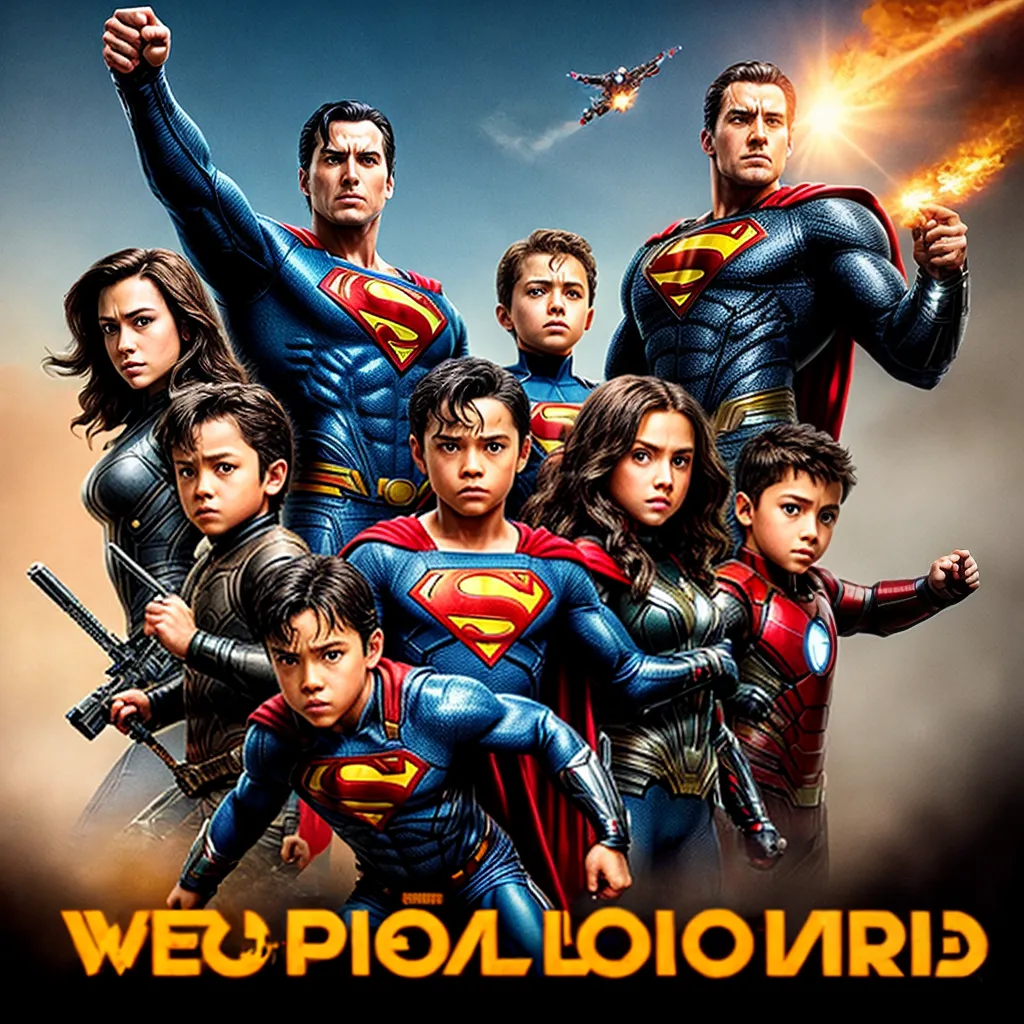 Crianças filme poster super heróis