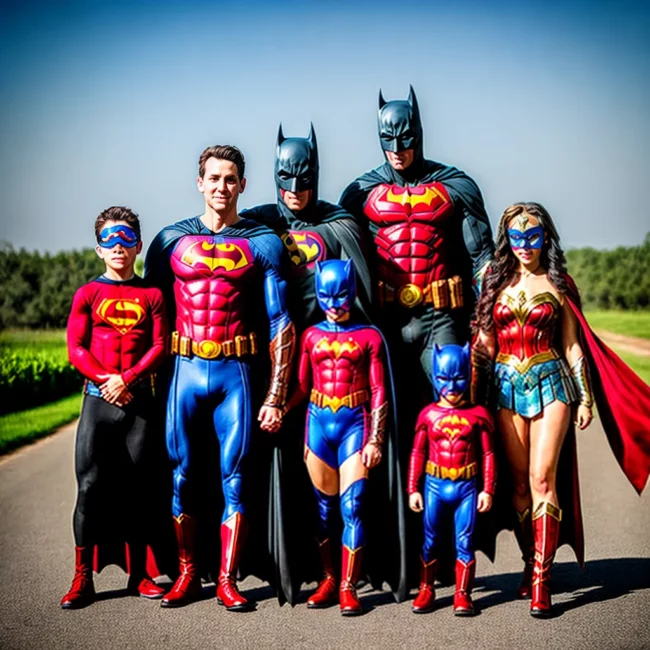 familia super herois alegria imaginacao