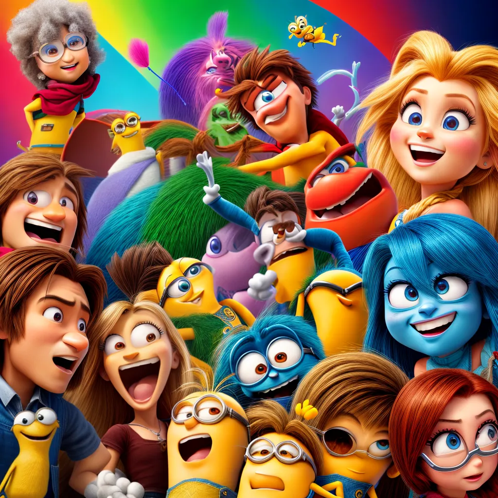 Personagens infantis filmes alegria