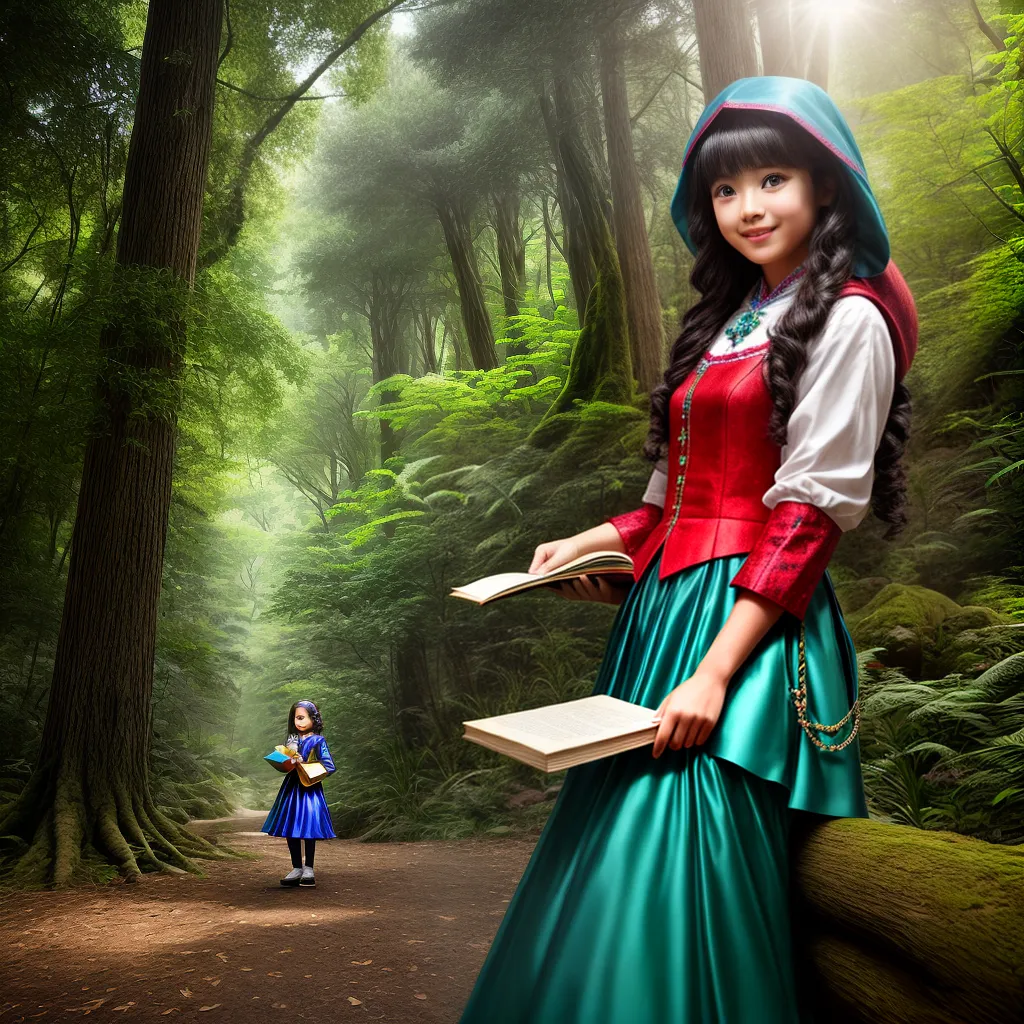 Criança princesa floresta mágica