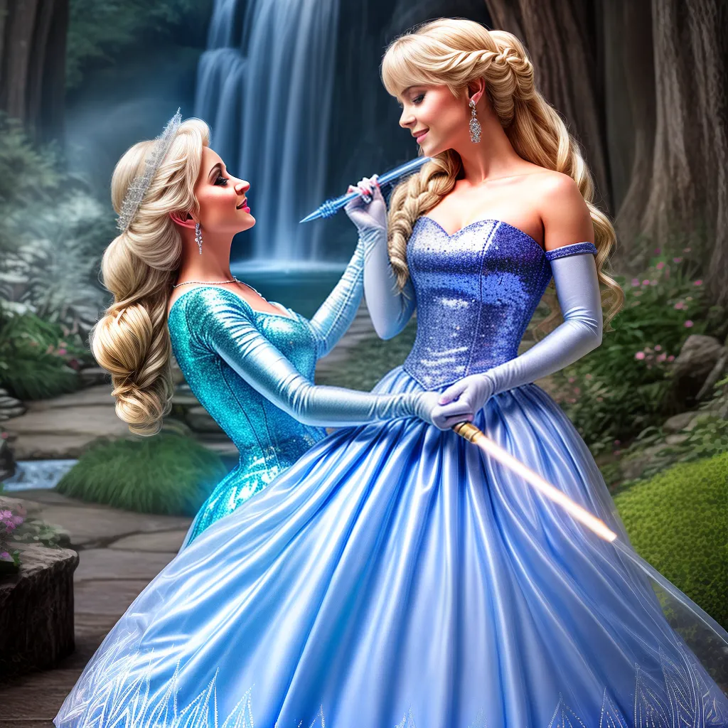 Menina cinderela varinha mágica frozen