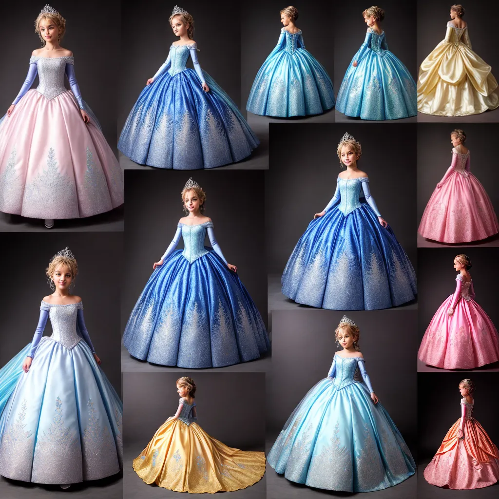 Fantasias princesas brilho magia