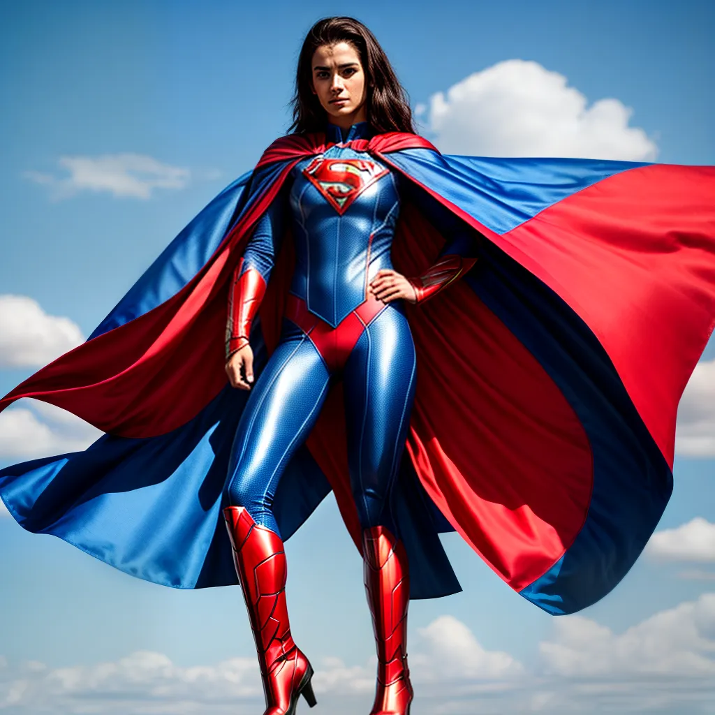 super heroi confiante cores vibrantes Super herói confiante cores vibrantes