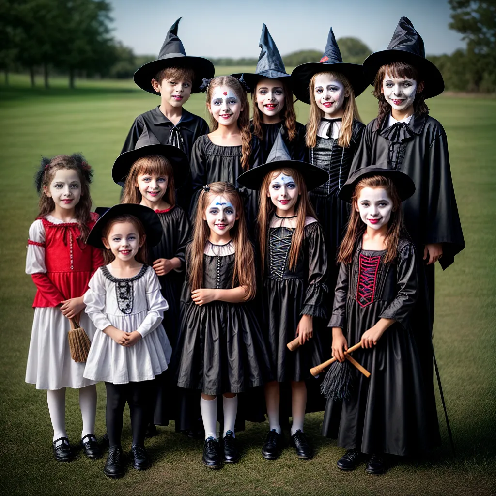 Crianças halloween bruxa vampiro fantasma zumbi