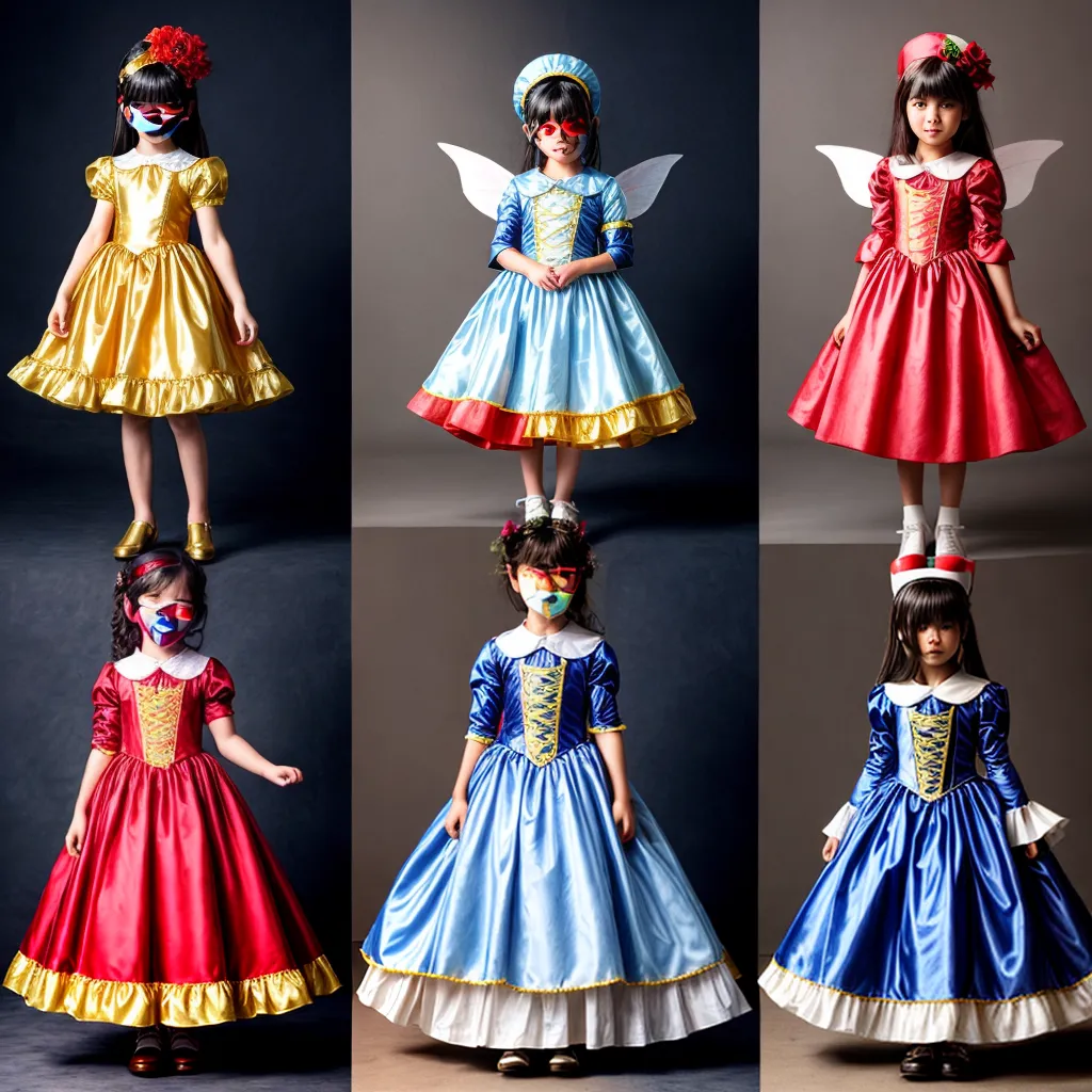 Evolução trajes infantis fada super-herói