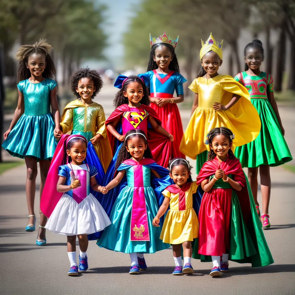 Crianças diversidade trajes mundo