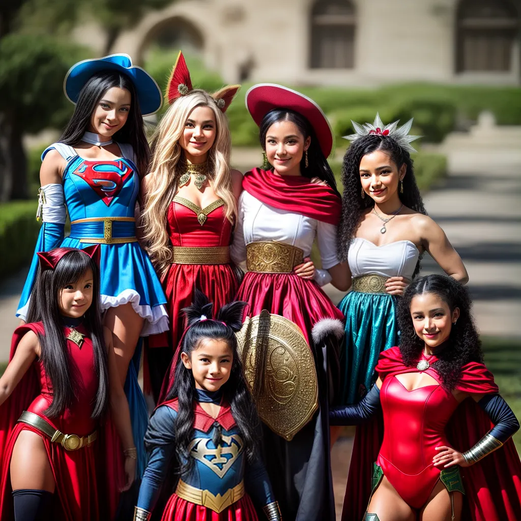 Crianças diversidade culturas fantasias