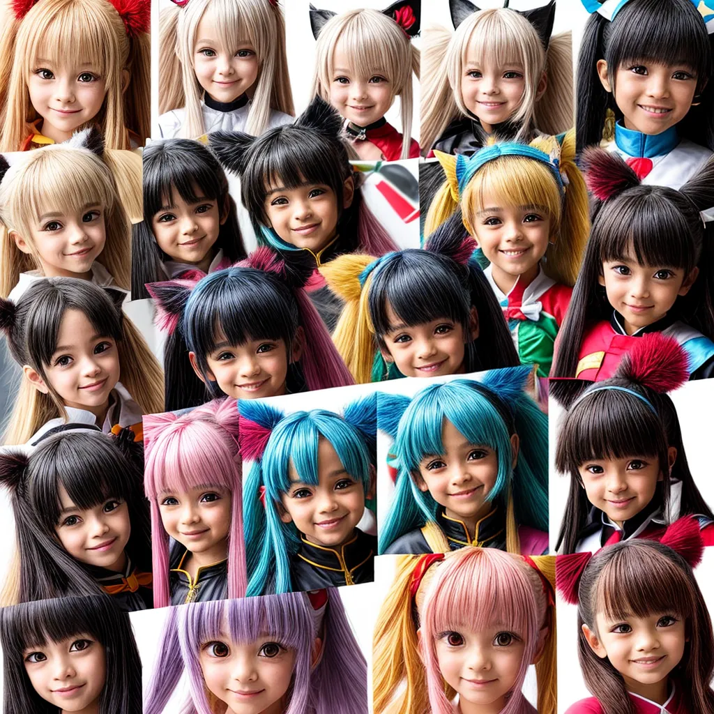 criancas anime fantasias coloridas 1 Crianças anime fantasias coloridas