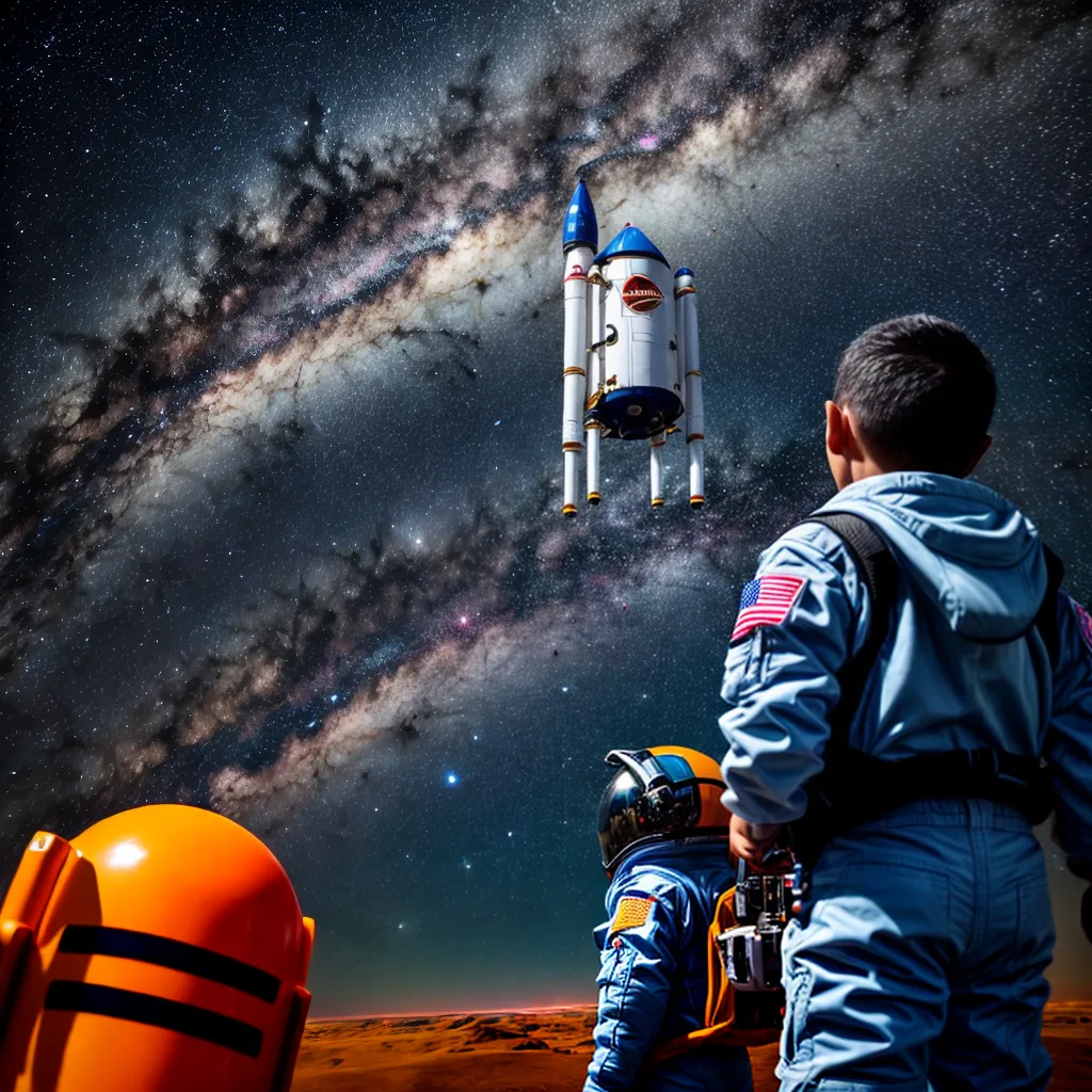Criança astronauta aventura espacial