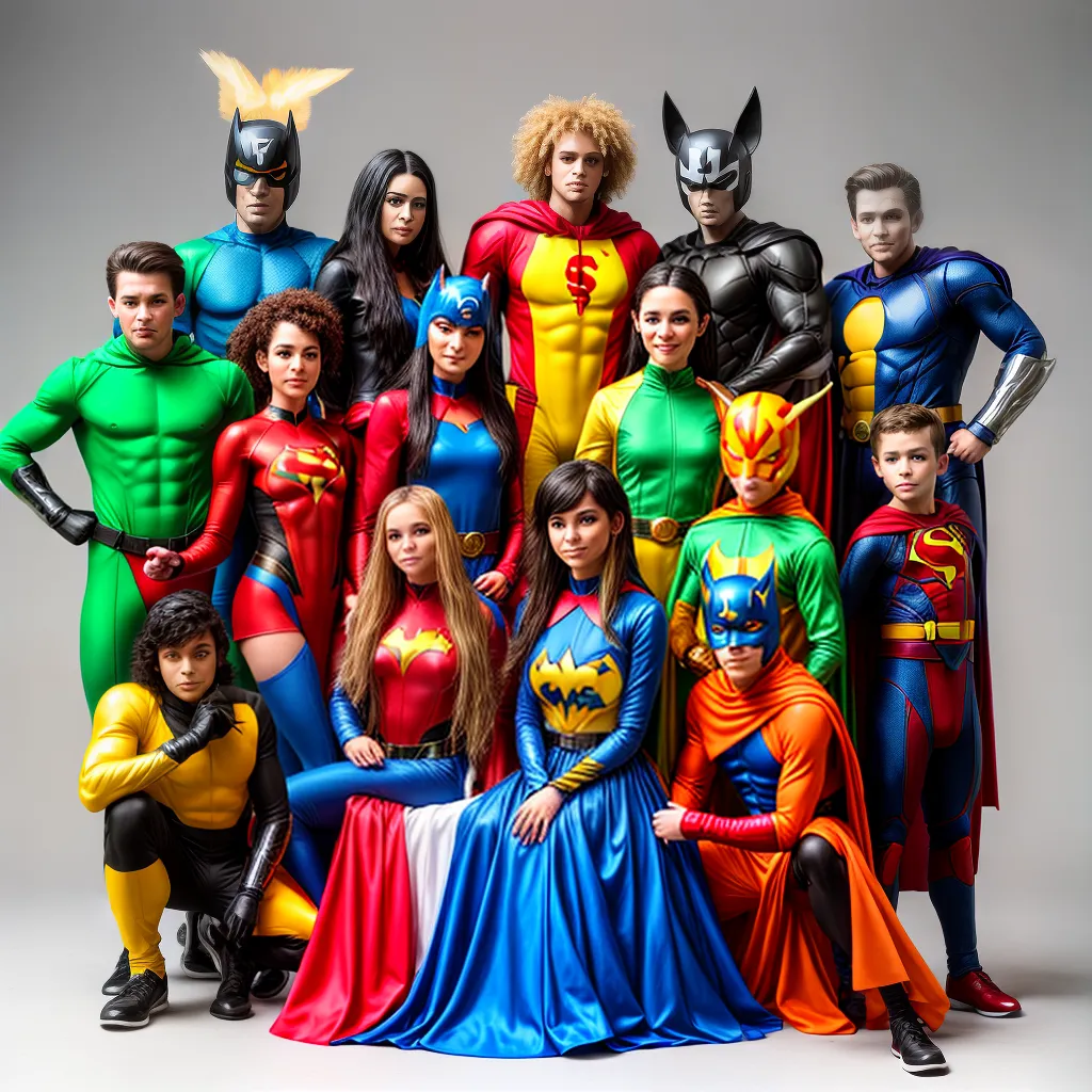 Crianças fantasiadas personagens quadrinhos