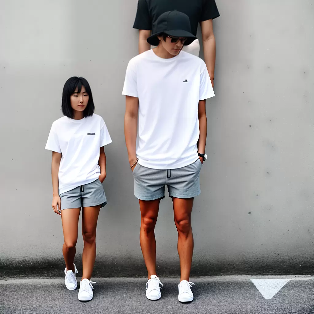 Fotos look simples shorts tenis branco