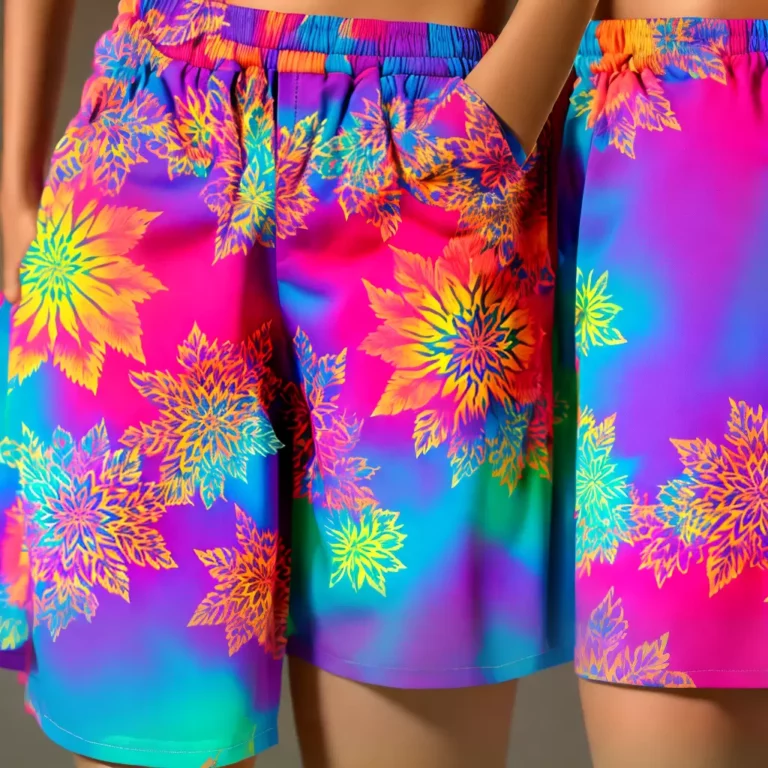Shorts e o estilo psicodélico: cores e padrões vibrantes