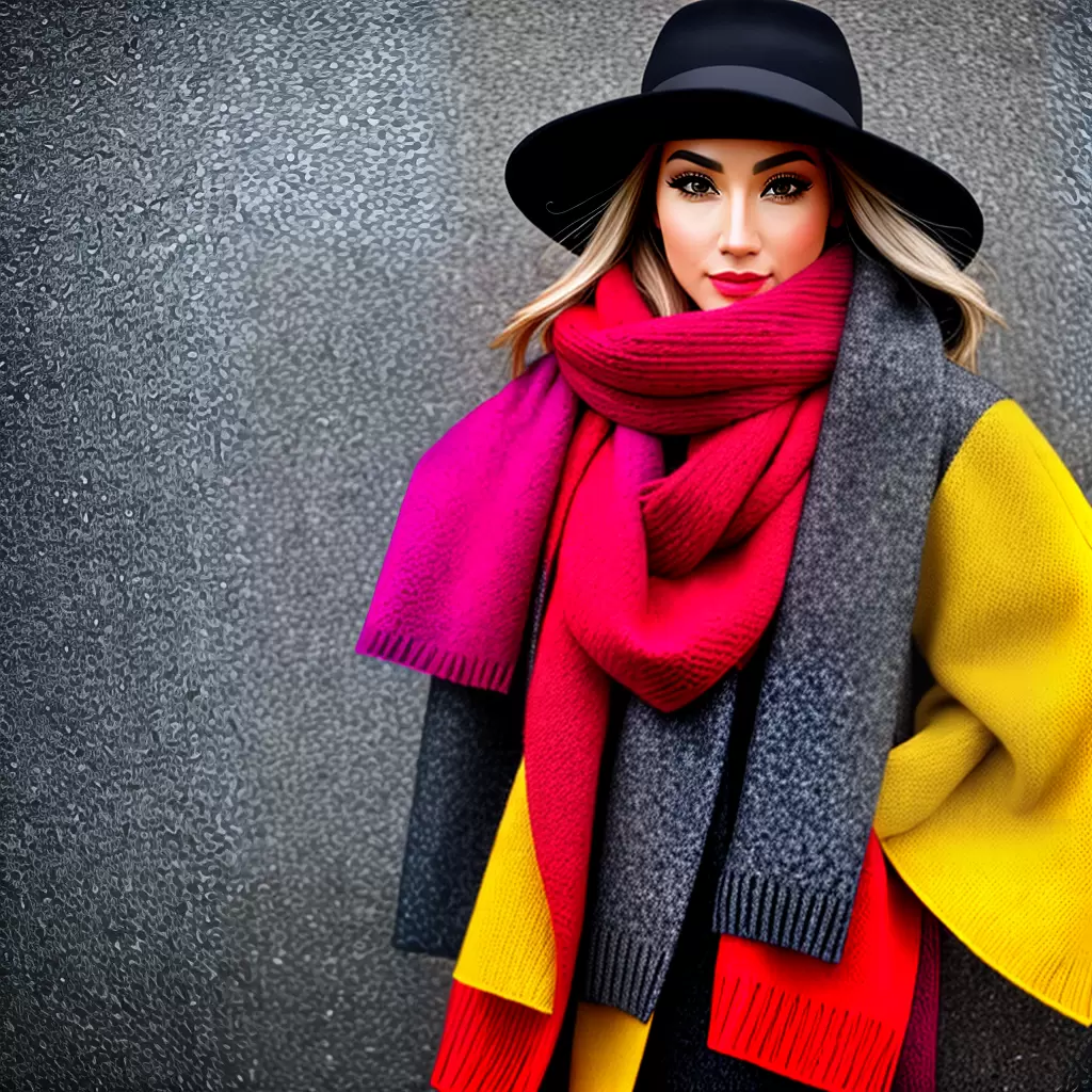 Fotos acessorio inverno scarf chapeu colorido