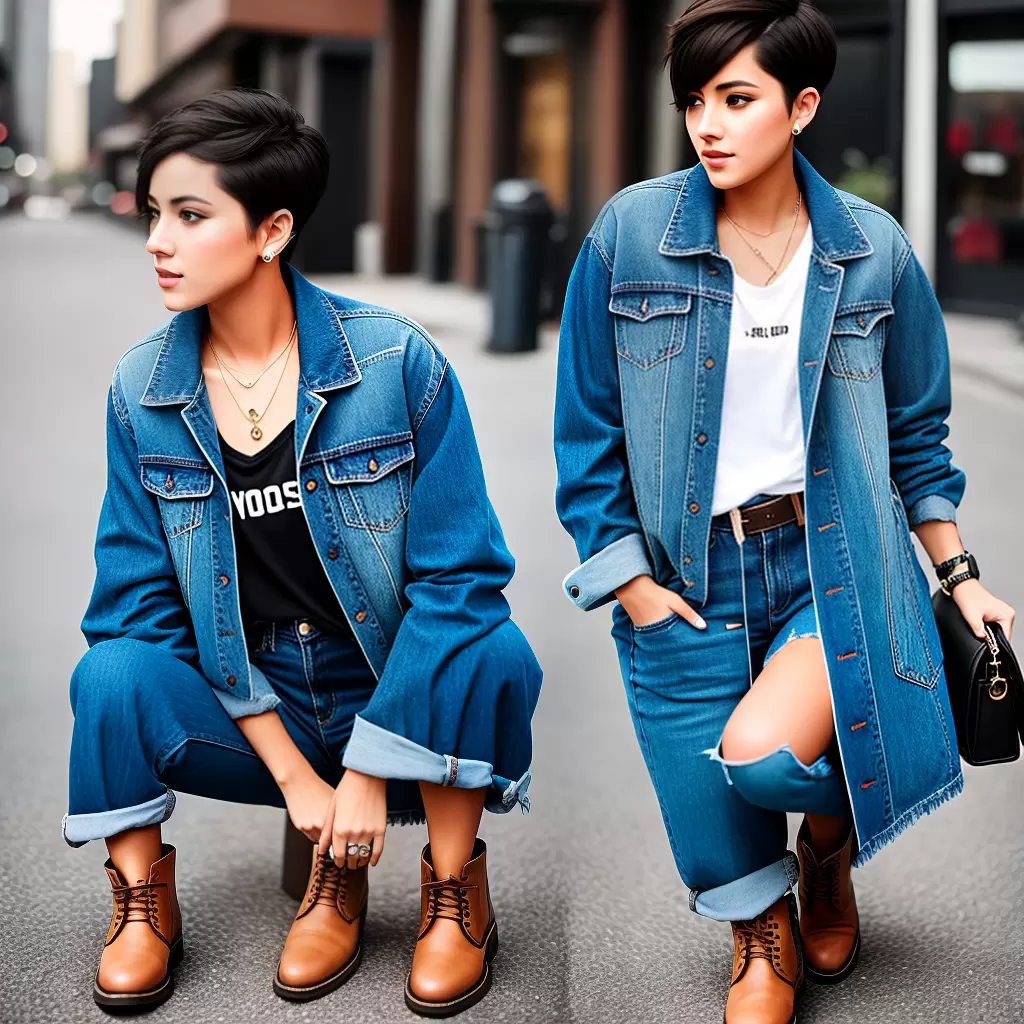 Fotos mulher estilo confiante blazer jeans