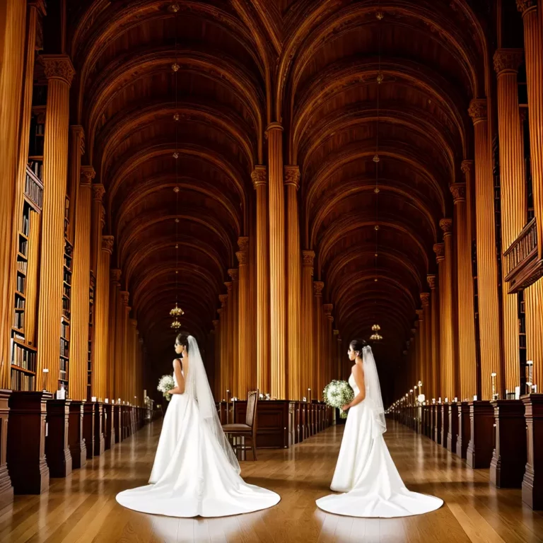 AMOR pela Literatura: Vestidos de Noiva para Casamentos em Bibliotecas