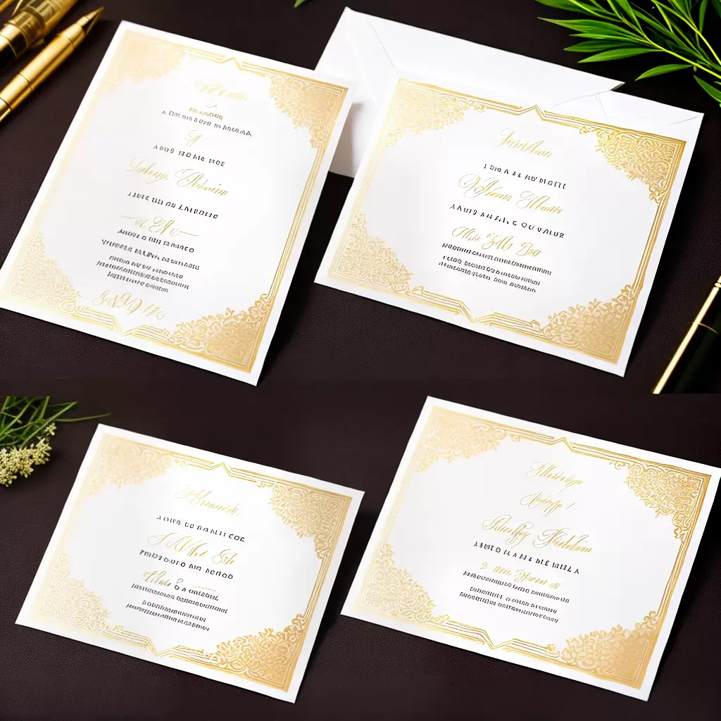 Fotos convite casamento branco dourado floral Fotos convite casamento branco dourado floral