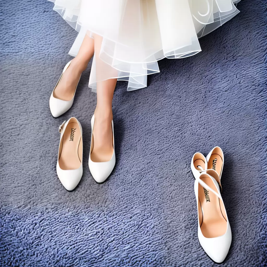 Fotos noiva sapatos coloridos rug branco