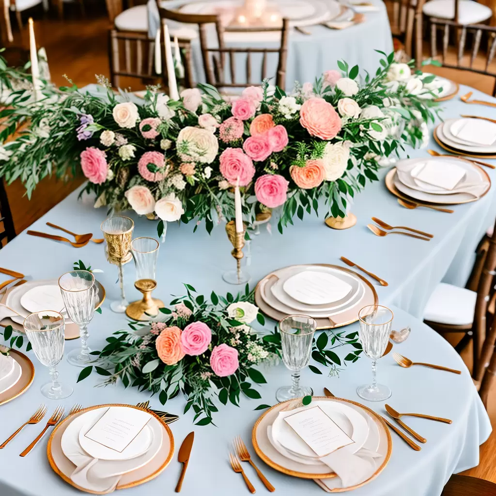 Fotos casamento intimo mesa floral pastel