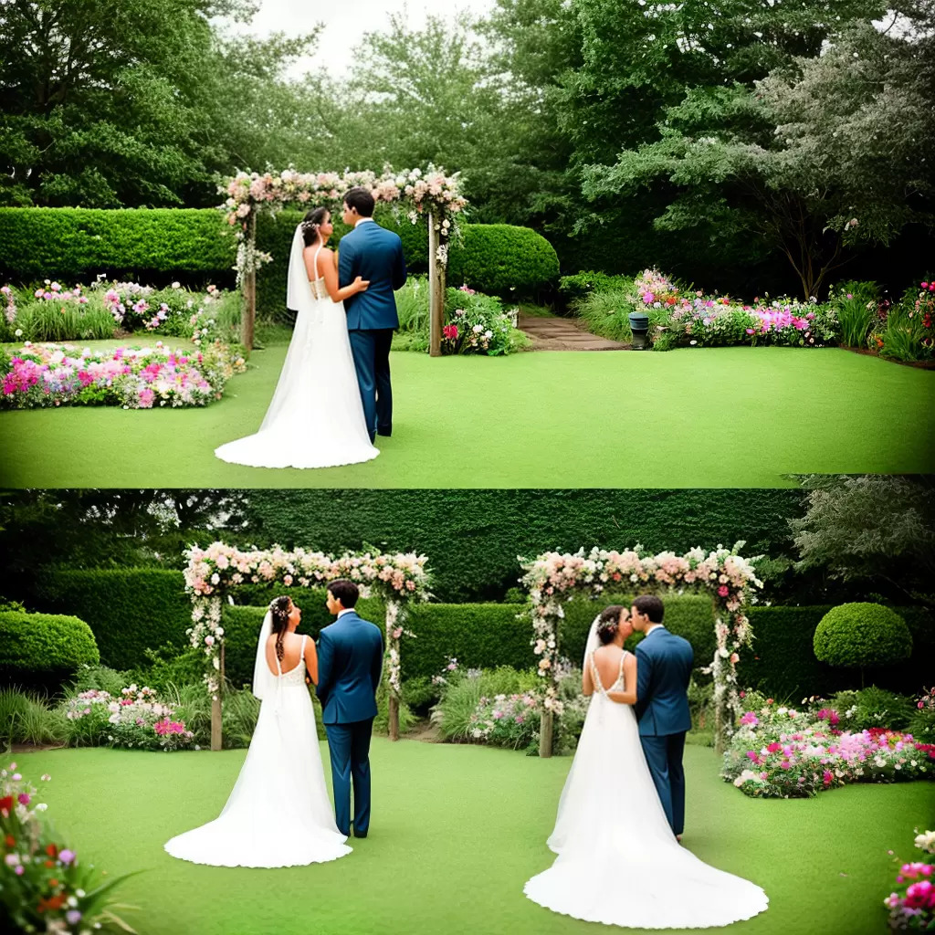 Fotos casamento jardim noiva floral noivo pastel