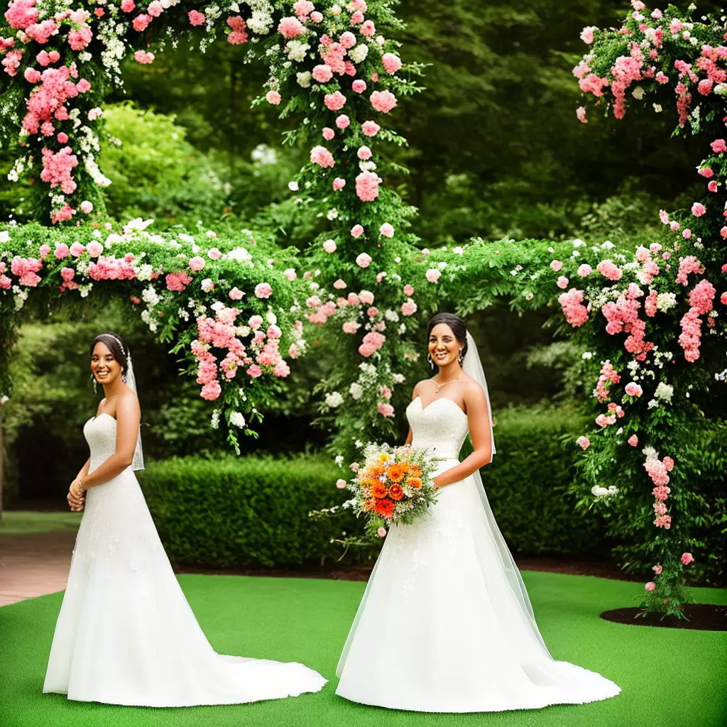 Fotos noiva jardim flores vestido buque