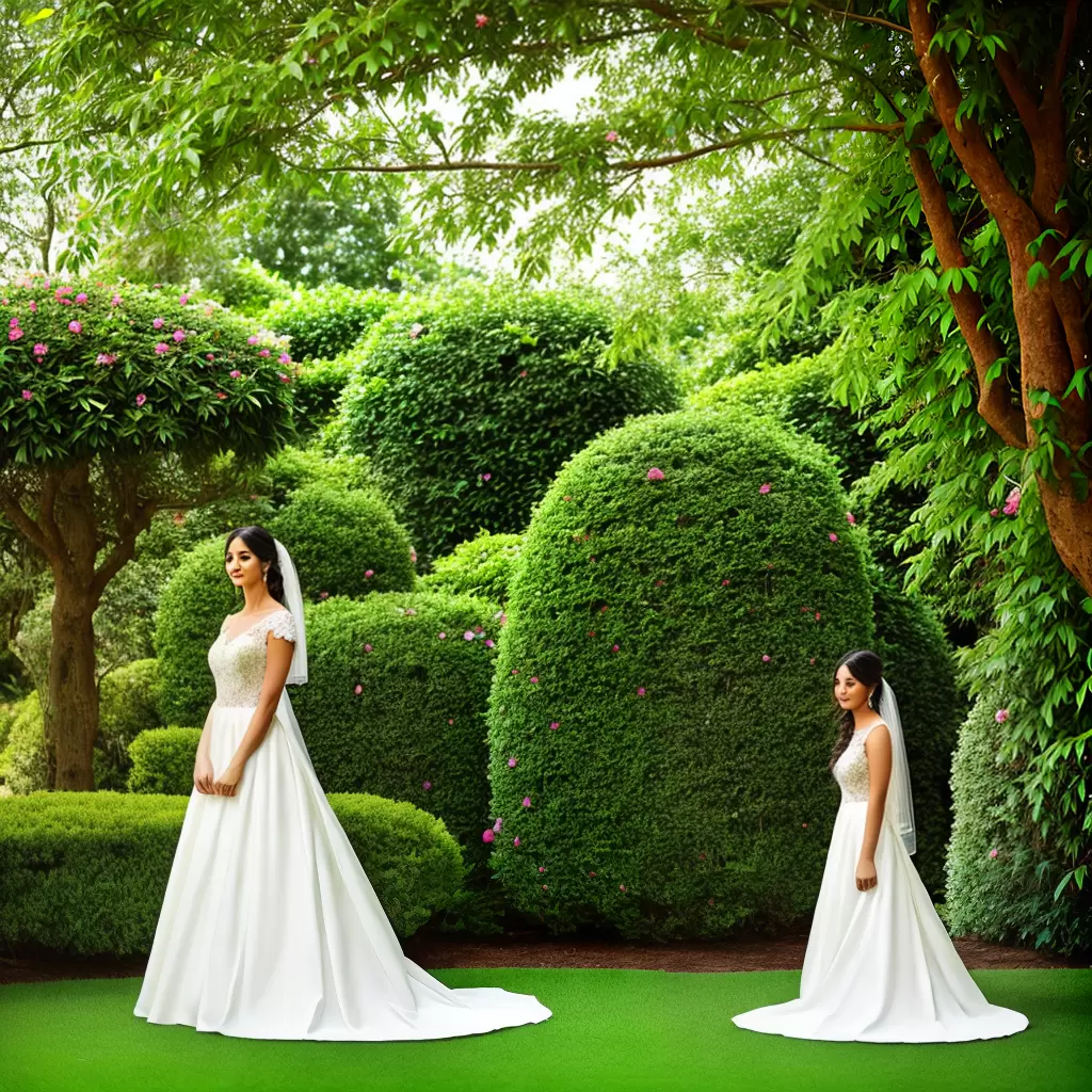 Fotos noiva jardim vestido floral cores